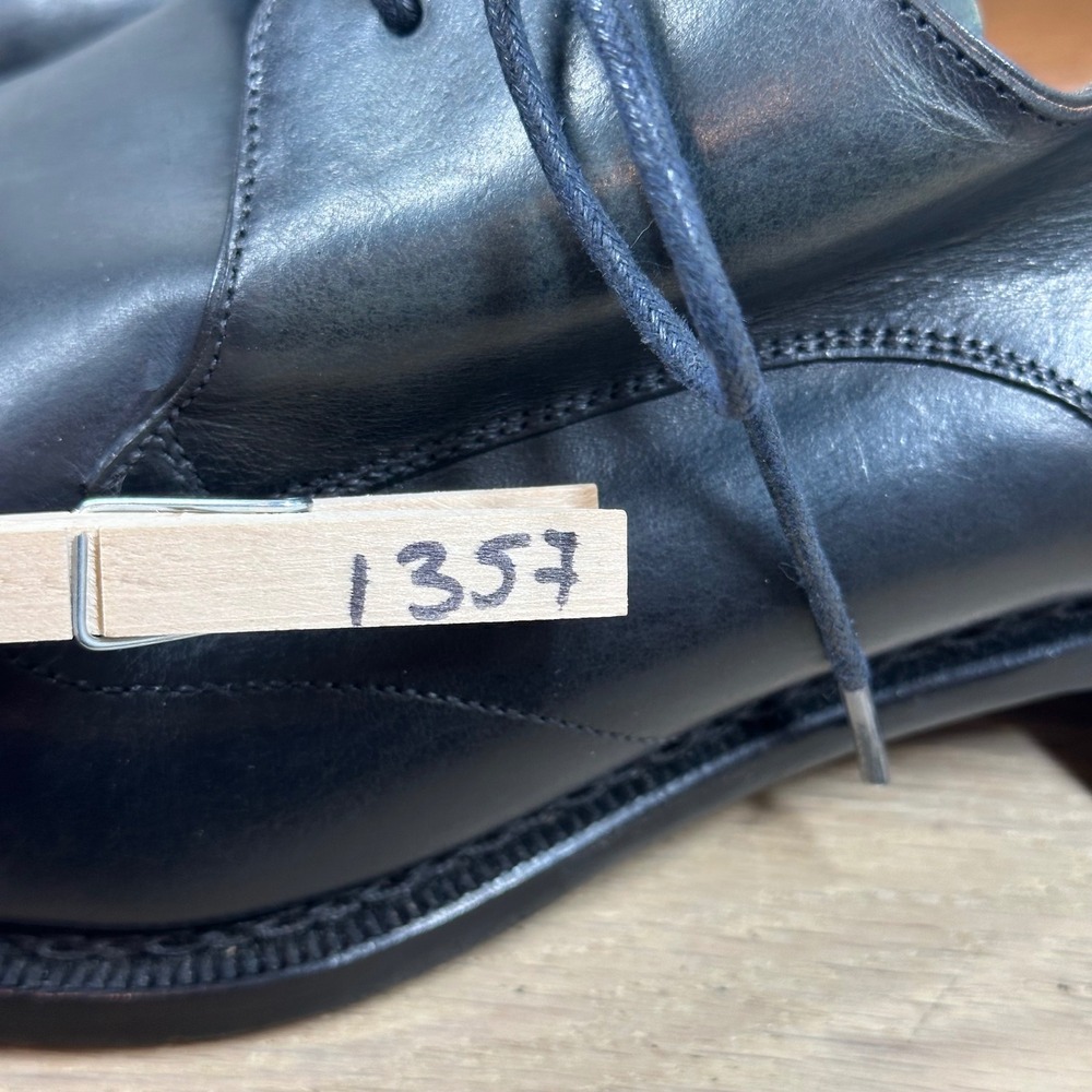 Mezlan Custom Oxford Shoes Mens 14 M Black Leather Brogue Wingtip Dress Shoes - Picture 14 of 14